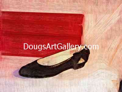 decorative black shoe with bow decorative black shoe with bow