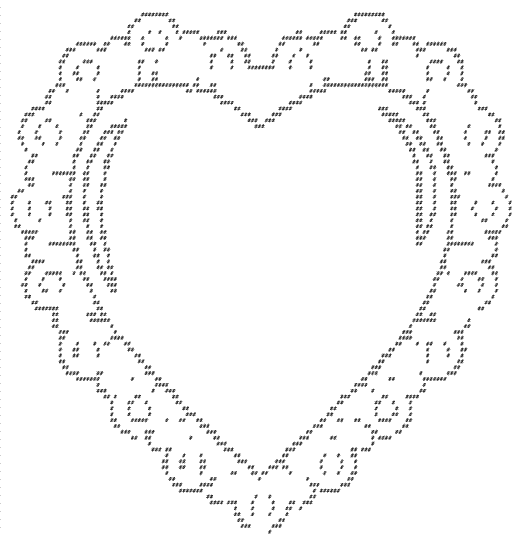 ASCII Art Heart.