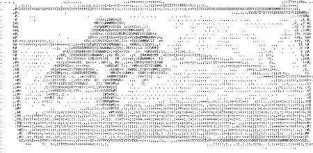 ASCII art landscape