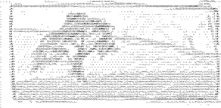 single line ascii art