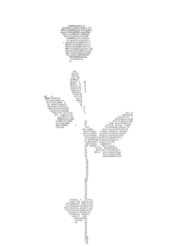 ascii art rose, rose ascii art, ascii art small rose,