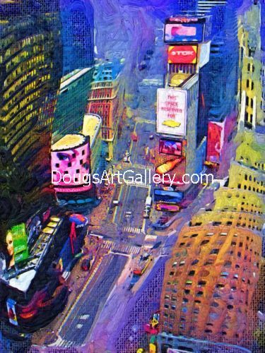 artwork Times Square New York City by Doug Dourgarian 